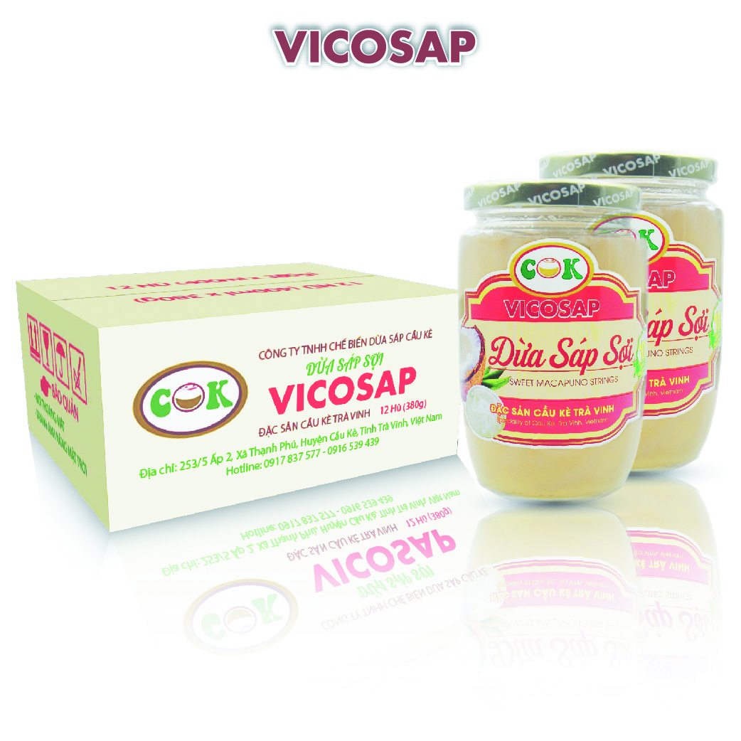 [THÙNG] Cơm Dừa Sáp Sợi Vicosap 400ml